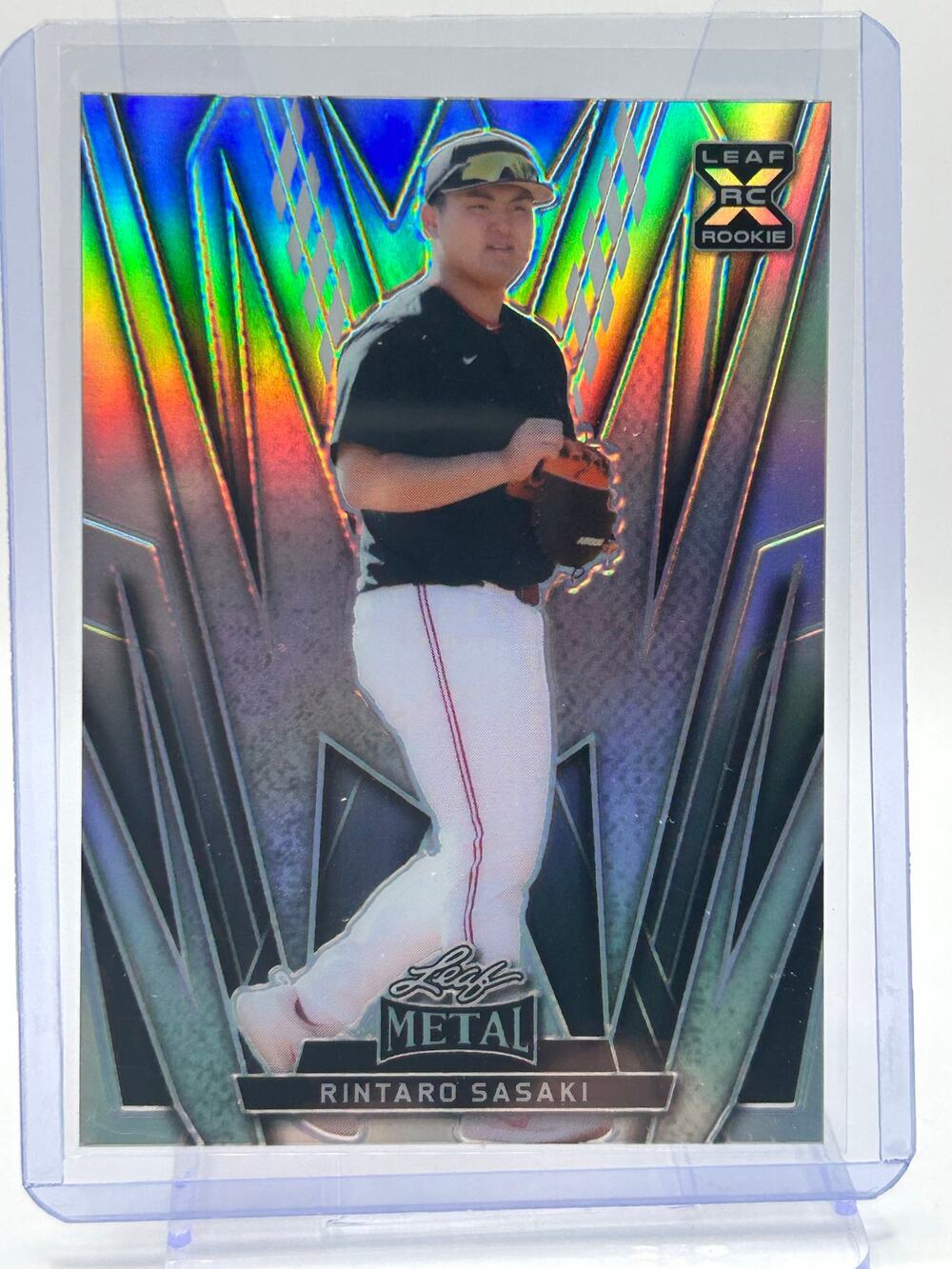 2024 Leaf Metal Rintaro Sasaki Prismatic Silver Refractor 62/185 Miami Marlins